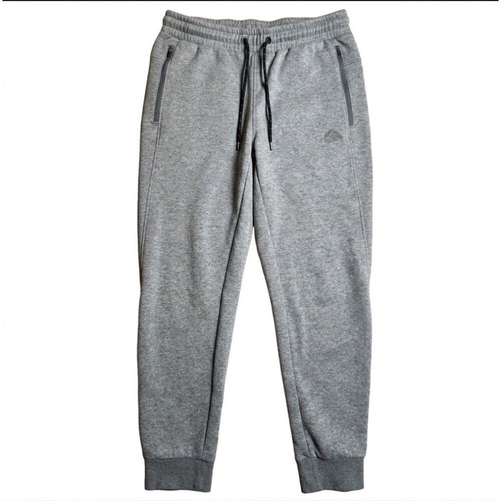 Quiksilver DryFlight Jogger Sweatpants Mens M Gray Fleece Lounge Zipped Pockets